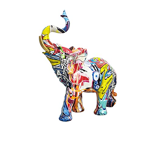Colorful Elephant Decor,Resin Elephant Statue Figurines Home Decor Gifts for Women Men Baby Nursery Decor Cover