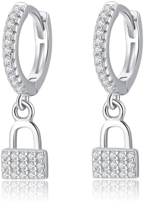 Dainty Dangle Hoop Earring for Women - Small Huggie Hoop Earrings Sets with Butterfly, Bee, Key Charm in 925 Sterling Silver or 18K Gold Plated