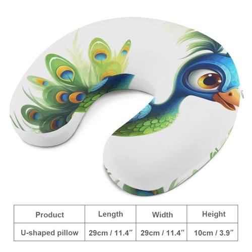 Almohada de espuma viscoelástica U con funda lavable miniatura 2