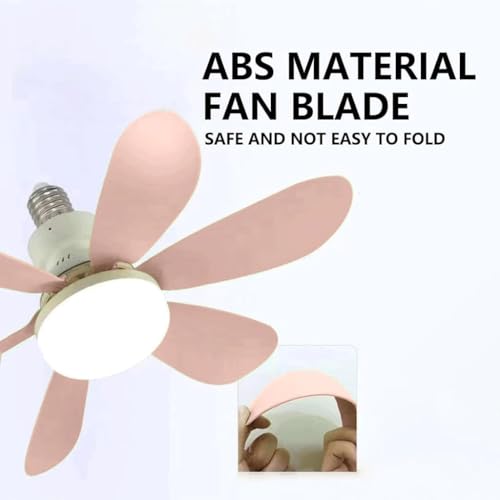 Ventilador de luz E27 tornillos de techo multicolor con aspas de alta resistencia ABS 3