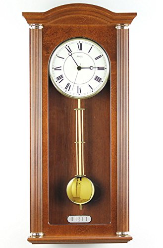 AMS F5217 Funk-Pendeluhr Aus Holz & Aluminium, 108 X 40 X 22 Cm, Made In Germany