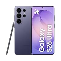 Samsung Galaxy S26 Ultra AI Phone, Privacy Display, Snapdragon AP, 200MP Camera, 16 GB Memory, 1 TB Storage, 5000 mAh Battery, Galaxy AI, Cobalt Violet, (Renewed)