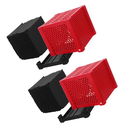Kit filtration aquarium 2 pièces avec cube charbon actif réutilisable pour purification de eau