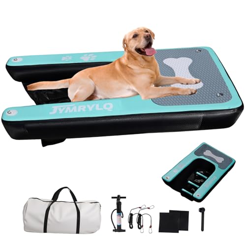 Hunde Wasserrampe Aufblasbare Hunderampe Pool 150x100cm Hundeboot Schwimminsel für Hunde Katzen bis 100kg Seen Fluss