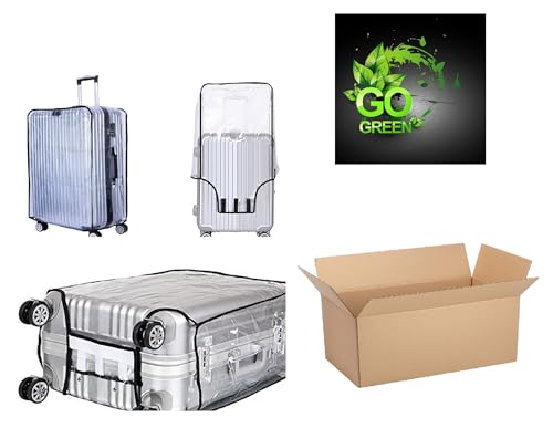 Image of PVC Transparent Luggage Waterproof Cover Suitcase Cover for Aristocate, American Turister, Safari, VIP (for Soft Luggage /Suitcase, 78 CM)