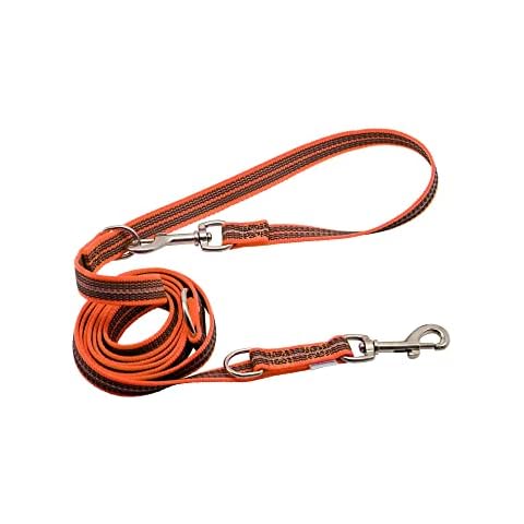 Gummierte Leine, 3-Fach verstellbar - neon orange Cover