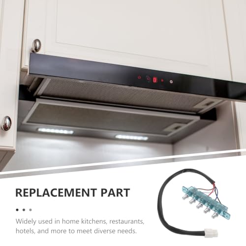 Homoyoyo Universal Range Hood Switch Button Replacement 5-Button Control Panel Easy to Install Switch for Home Kitchens Restaurants Hotels Replacement Part - Thumbnail 5