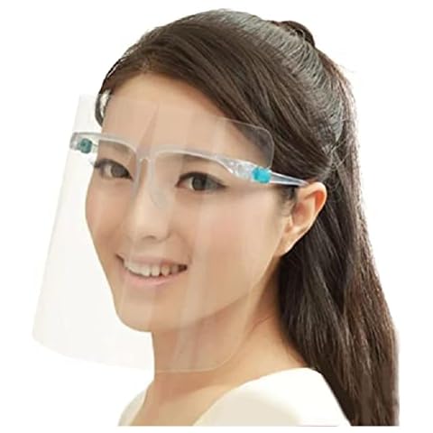 SB Components Full Face Protective Shield Visor, Plastic Adjustable Transparent Face Visor Resistant to Prevent Saliva, Oil Fume, Spitting Anti-Fog Lens for Daily activities and Working (10 pcs) Cover