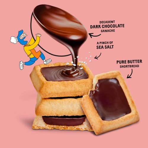 Image of Michel & Augustin Dark Chocolate Sea Salt Shortbread Cookies, 15ct Bag