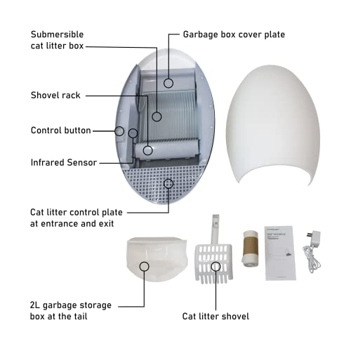 Honey Care Automatic Self-Cleaning Cat Litter Box, No More Scooping & Dust-Free Cat Littler Box For Multiple Cats #TOP5