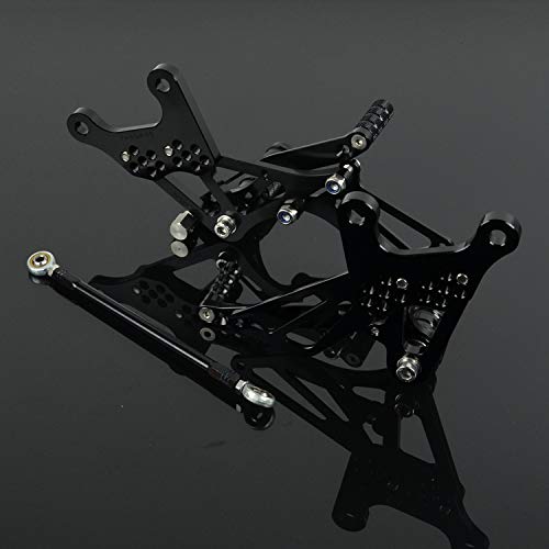 Jfg Racing Forward Controls Foot Pegs Motorcycle Rearsets Cnc Adjustable Rear Foot Pegs Footrest For Ninja Zx6R 05-08(Black) #TOP5