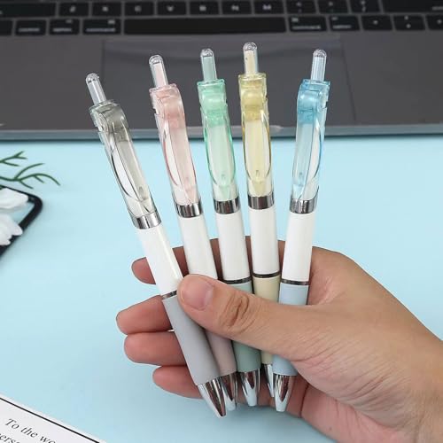 Pack de 5 bolígrafos retráctiles de gel 0.5mm tinta negra miniatura 4