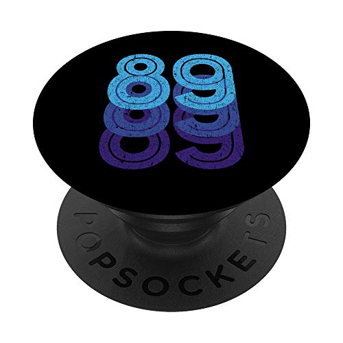 89 Número de la Suerte 89 años Edad de Cumpleaños Equipo Dep PopSockets PopGrip Intercambiable