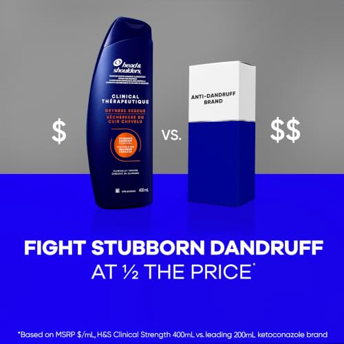 Head & Shoulders Anti Dandruff Shampoo, Clinical Dryness Rescue Dandruff Shampoo, Dandruff Control, Gentle on Scalp, with Selenium Sulfide, Fruity Green Scent, 400 mL by Head & Shoulders - Used condition - Image 6