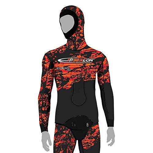 EPSEALON Fusion Skin Veste-Vert-5mm T4 Homme, Rouge, FR : L (Taille Fabricant : L) Cover