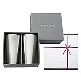 【能作 和紙でラッピング】 ビアカップ - シラカバ 2ヶセット 270cc