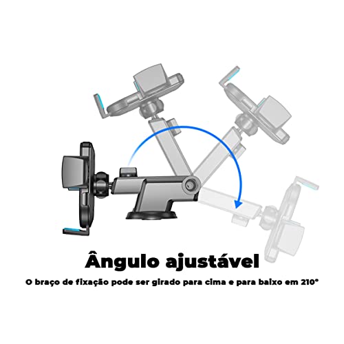 Joyroom JR-OK3 Car Phone Holder – Dashboard & Windshield Mount – Black 360° Rotation | Telescopic Arm | One-Hand Operation Fits 4.0–7.0″ Phones | Strong Suction | Stable Driving | 12 Months Warranty