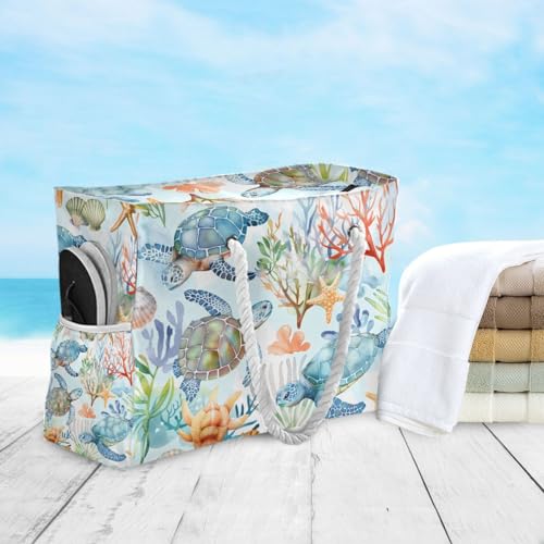 Image of senya Large Beach Bags Totes Swim Canvas Tote Shoulder Bag Water Resistant Bags for Gym Travel Daily