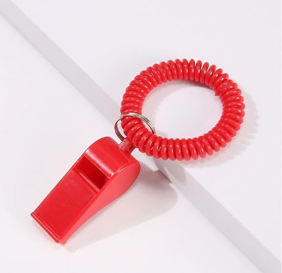 Hhobby Stars Red Plastic Whistle: Loud Crisp Sound Whistle for Sports