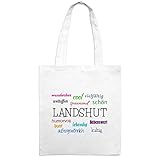 landshut deutschland plz Material:100% Baumwolle Jutebeutel mit Stadtnamen Landshut - Motiv Positive Eigenschaften - Farbe weiß – Stoffbeutel, Jutesack, Hipster, Beutel