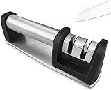 JCHOPE Knife Sharpener, Kitchen Knife Sharpeners, 2-Stage Knife Sharpeners Helps Repair, Restore, Po