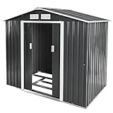 SEGURIDAD ANTE TODO: Para mayor seguridad, la entrada cuenta con un dispositivo prediseñado para la utilización de un candado. Hazte ya con el versátil cobertizo para jardín de tectake.