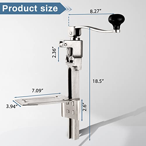 Aazai Commercial Can Opener Heavy Duty, Manual Table Can Opener Compatible With Edlund 11100, Industrial Can Opener For #10 Cans With Stainless Steel Blade And Plated Steel Base,For Can Up To 11”Tall #TOP1