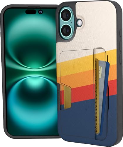 Smartish iPhone 16 Plus Wallet Case Card Holder, Wallet Slayer V2, Stripes