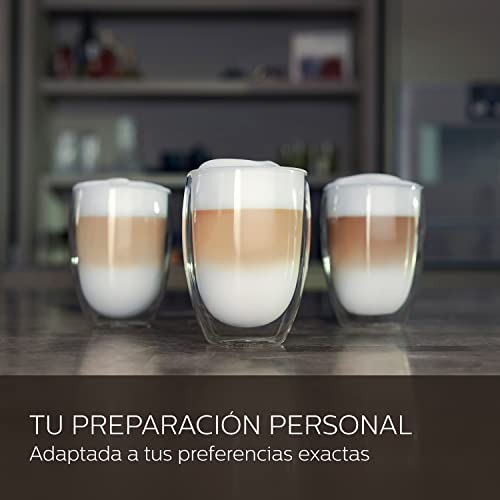 Saeco GranAroma Deluxe Cafetera Superautomática - Wi-Fi Integrado, 18 Variedades de Café, Pantalla Táctil Intuitiva, 6 Perfiles de Usuario, Molinillo de Cerámica (SM6685/00)