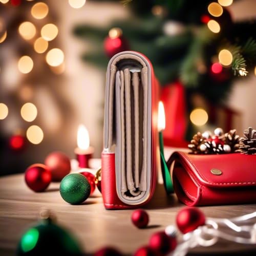 Fashion Long StylePremium Women's Long Wallet with Multiple Card Slots, Zipper Pocket and Wrist Strap PU Leather Clutch Purse (Light blue)3