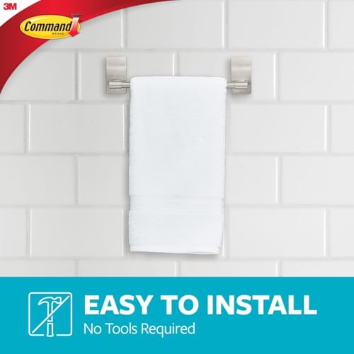 Image of Command Towel Bar with Water Resistant Strips, Organize Your Bathroom, Easy to Open Packaging
