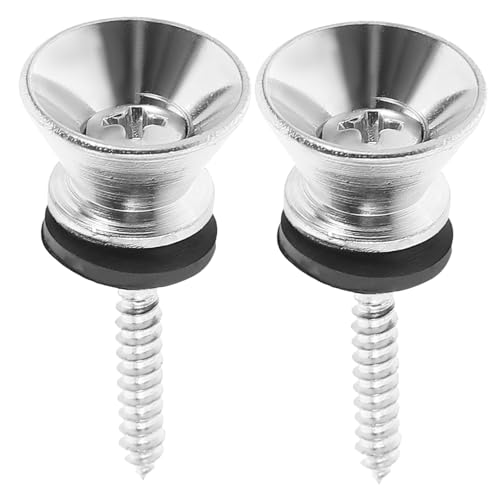 FUNOMOCYA 1Pair Guitar Strap Locks Durable Mushroom Head Buttons for Electric Acoustic Guitars Secure Your Strap with Easy Installation Random Color