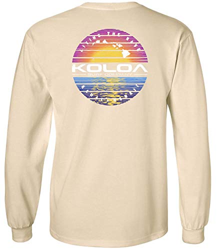 Koloa Surf Mens Reflecting Ocean Logo Long Sleeve Cotton Tee - Reg, Big and Tall2