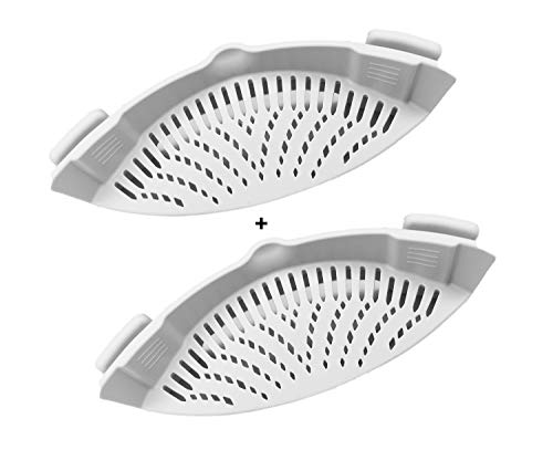 Clip On Silicone Strain Strainer - Kitchen Food Silicone Snap Strainer for Spaghetti