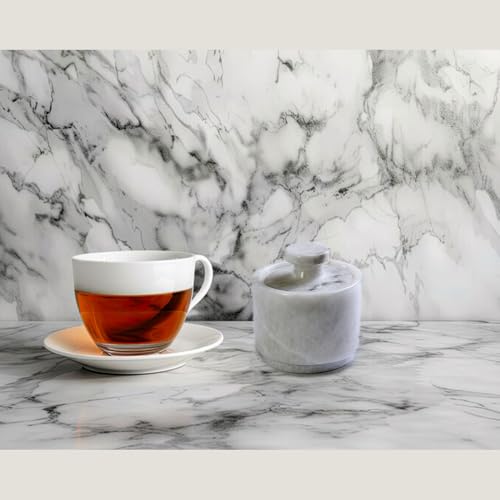 WHAHZZZ White Marble Salt Cellar with Lid| 3.2 Inch Elegant Kitchen Condiment Keeper| Decorative Salt Holder| Salt Cellar Marble| Salt, Sugar, Spices Container,Salt Bowl by WHAHZZZ - Image 7