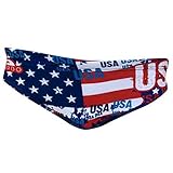 Blue / Red Turbo Usa Country Swimming Brief XXL
