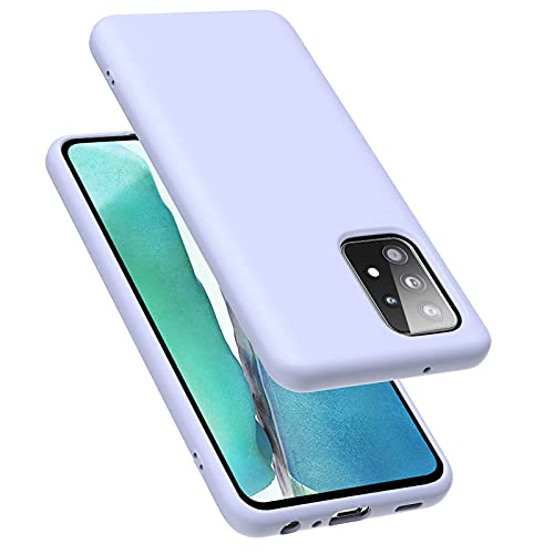 Coque Samsung Galaxy A52 5G silicone liquide violet pour un usage quotidien serein
