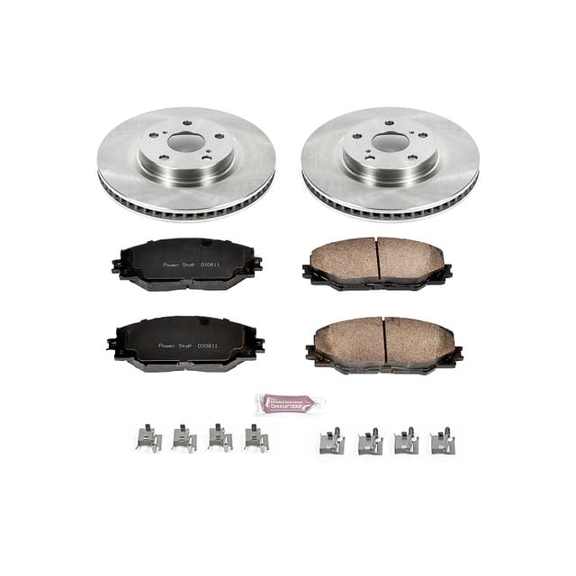 POWERSTOP KOE5334 Front Brake Kit - OE Rotors & Ceramic Pads For Buick, Chevy, GMC, Saab. Easy Bolt-On Upgrade!