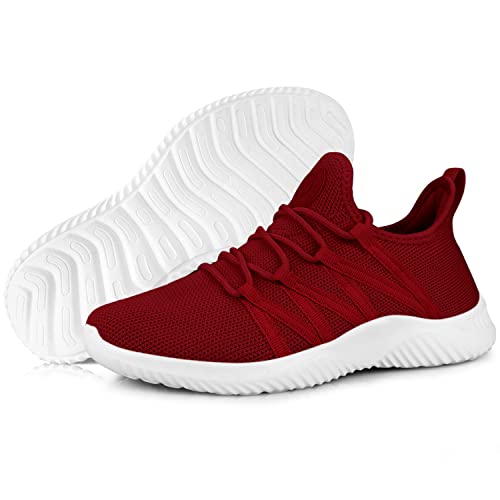 Image of Feethit Womens Slip On Running Shoes Breathable Walking Shoes Lightweight Gym Workout Shoes Non Slip Fashion Sneakers