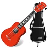 Classic Cantabile US-100 RD Sopran-Ukulele Rot SET inkl. Tasche