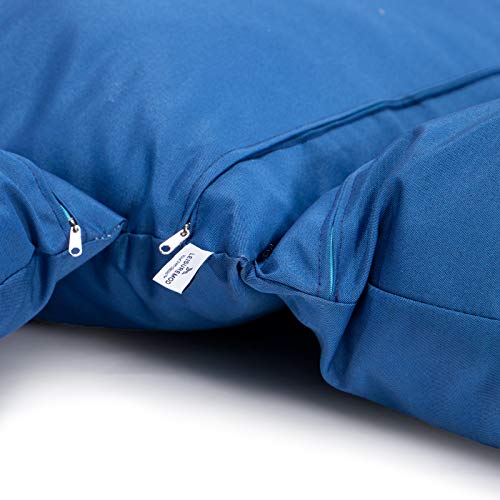 Leisuremod Hanging 2 Person Double Egg Swing Chair Cushion (Blue) #TOP3