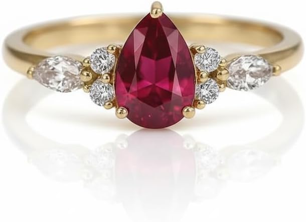 Yellow Gold Plated And Sterling Silver Ruby Sapphire Gemstone All Size for Women Ring Handmade Jewelry GMR66