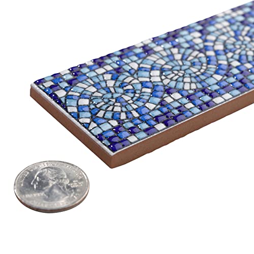 Somertile Captain Riptide Pacific Blue 2" X 7-7/8" Ceramic Wall Tile #TOP5