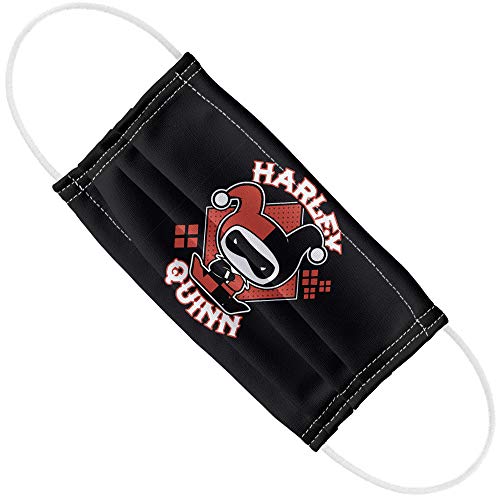 Popfunk Harley Quinn Chibi 1-Ply Reusable Face Mask Covering with Adjustable Nose Wire, Unisex