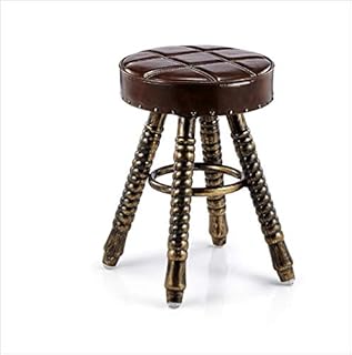 HRFHLHY & Iron Vintage Taburete Belleza Taburete Masaje Fisioterapia Taburete Trabajo Taburete Cabeza Taburete Maquillaje manicura Silla Altura (33 * 32 * 49CM_),D