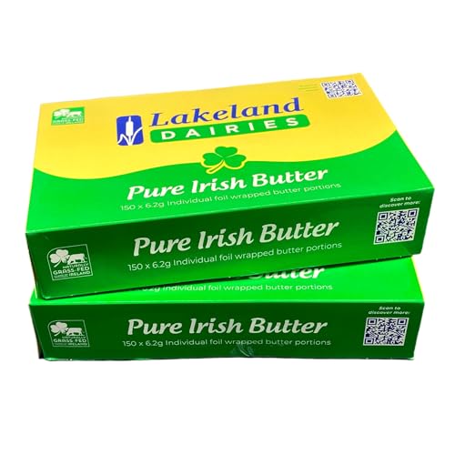 Lakeland Irish Salted Butter 2 x 150 Individual Foil Wrapped Portions from GREAT BRITISH TRADING LIMITED