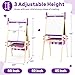 Belleur All-in-One Art Easel for Kids, Adjustable Double Sided Easel for Toddlers with Magnetic Whiteboard & Dry-Erase Chalk Board & Paper Roll, Child Painting Easel for Kid 2-8 Birthday Gift-Purple