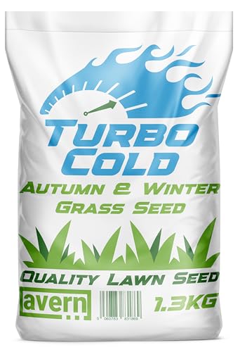 Avern Turbo Cold, Autumn & Winter Grass Seed 1.3KG, Lawn Seed, Hard...