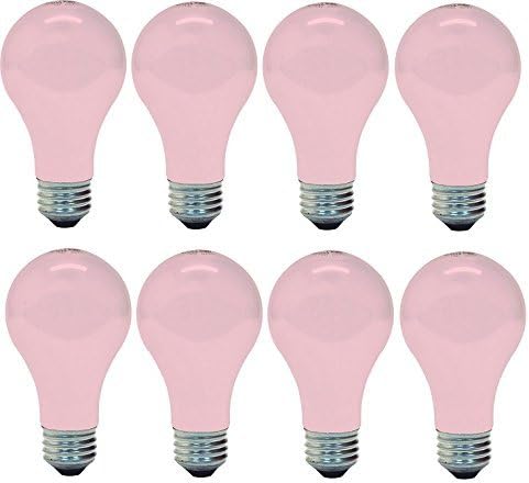 GE 97483 Light, 60w, Soft Pink (8 Bulbs), Pack of 8