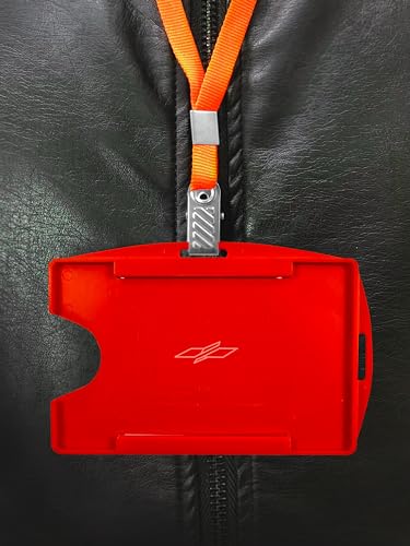 Porta Crachá Vertical e Horizontal Rígido Laranja 10un